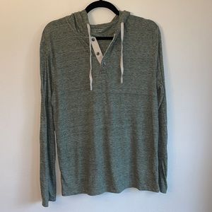 Banana Republic Green Henley Hoodie - Size M